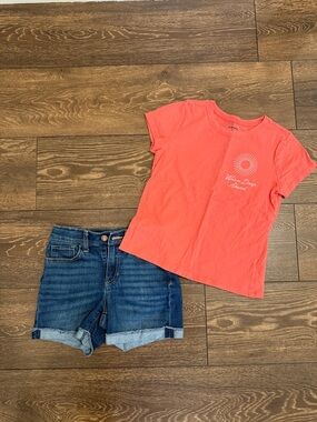 Coral Kids' Short Sleeve Tee with Sun Graphic- Old Navy